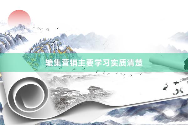 辘集营销主要学习实质清楚
